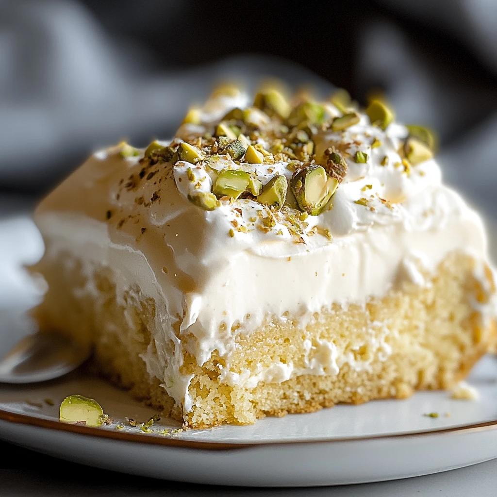 Vegan Pistachio Tres Leches Milk Cake