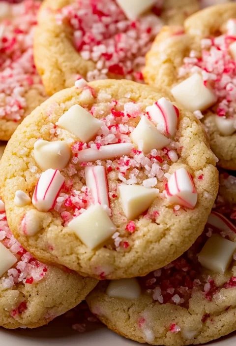 White Chocolate Peppermint Cookies
