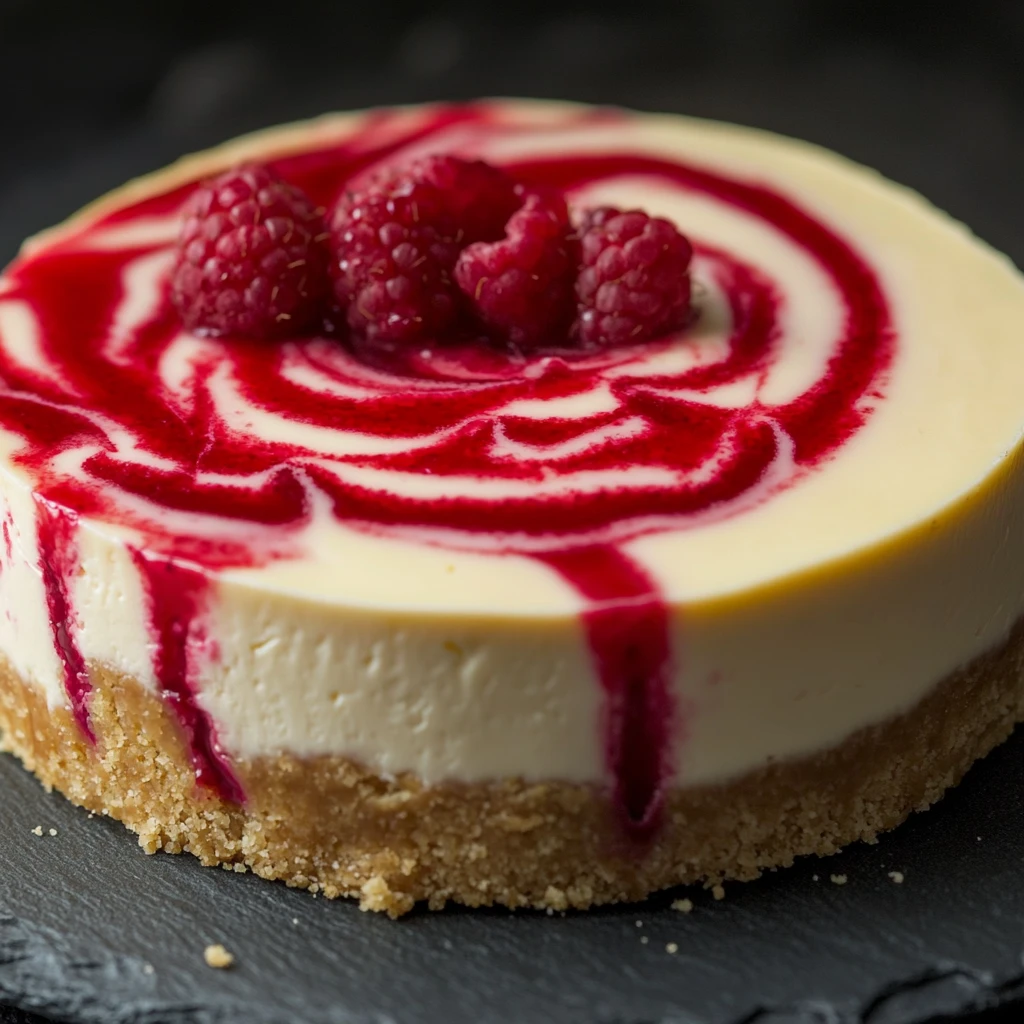 White Chocolate Raspberry Cheesecake