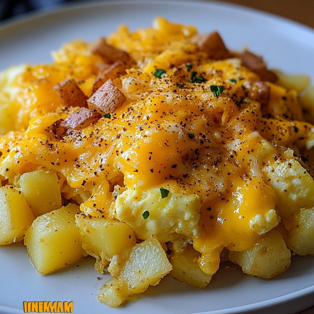 10-Minute Cheesy Potato & Egg Scramble for Busy Mornings
