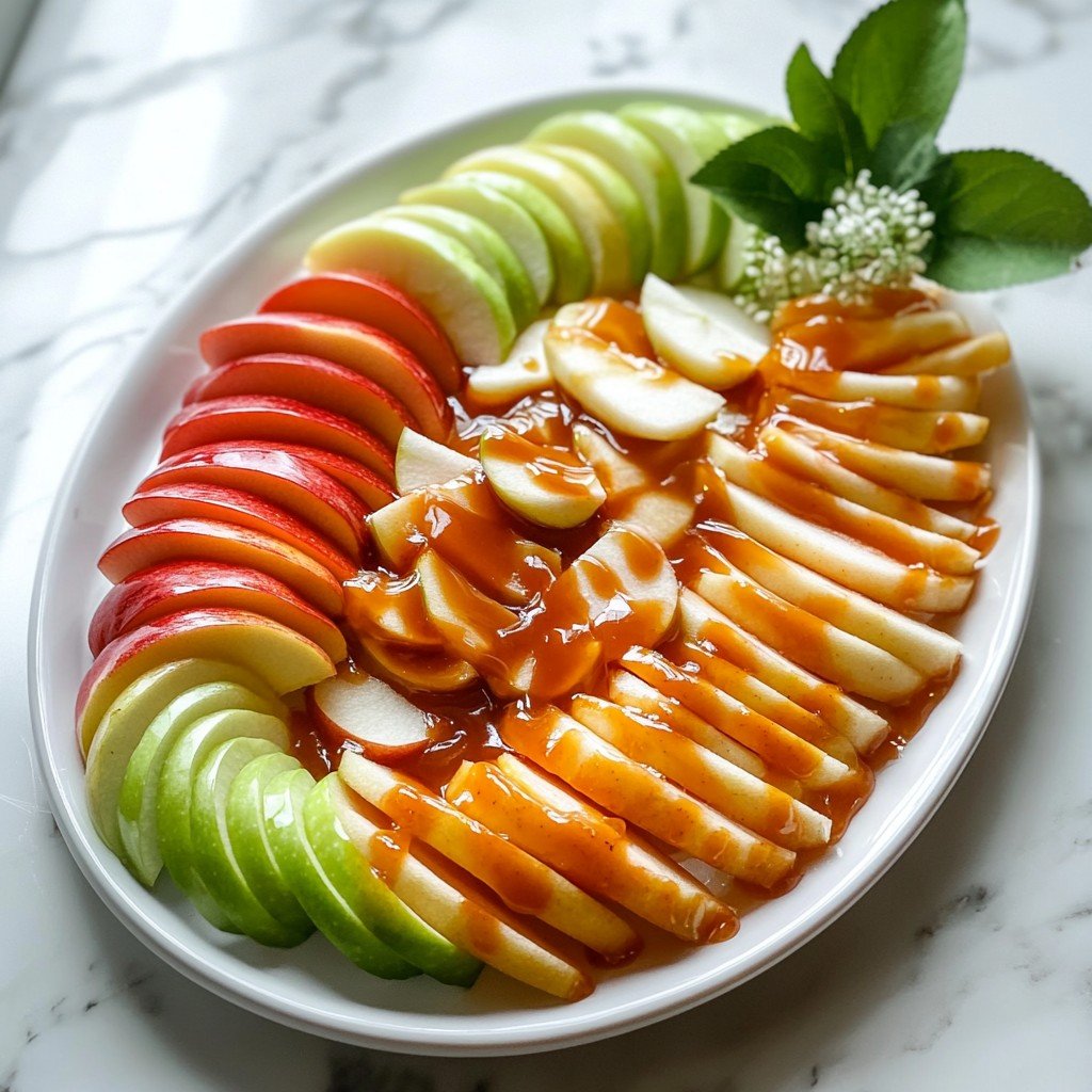 10-Minute Salted Caramel Apple Fries Board