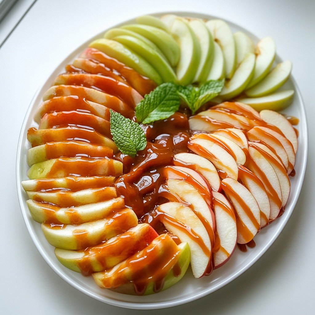 10-Minute Salted Caramel Apple Fries Board