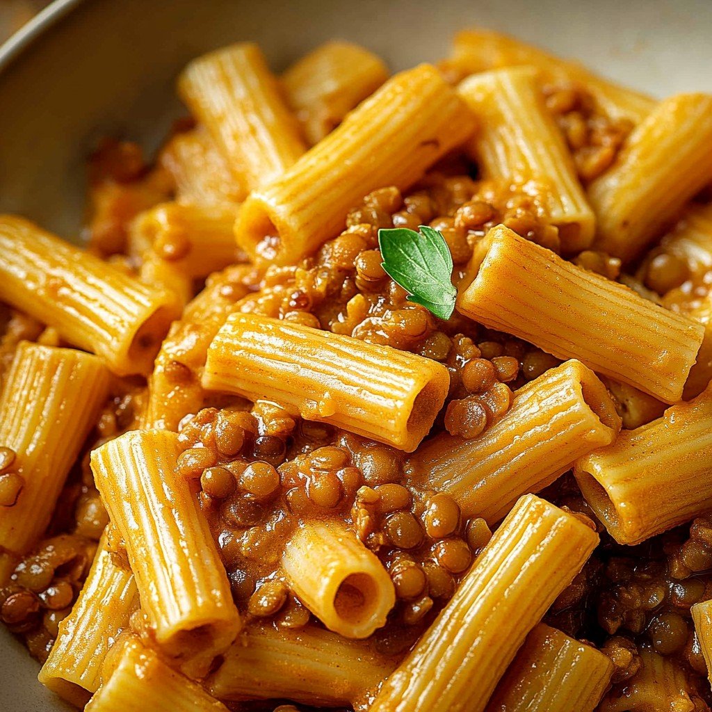 20-Minute Nutritious Lentil Pasta Dish for a Light & Cozy Dinner