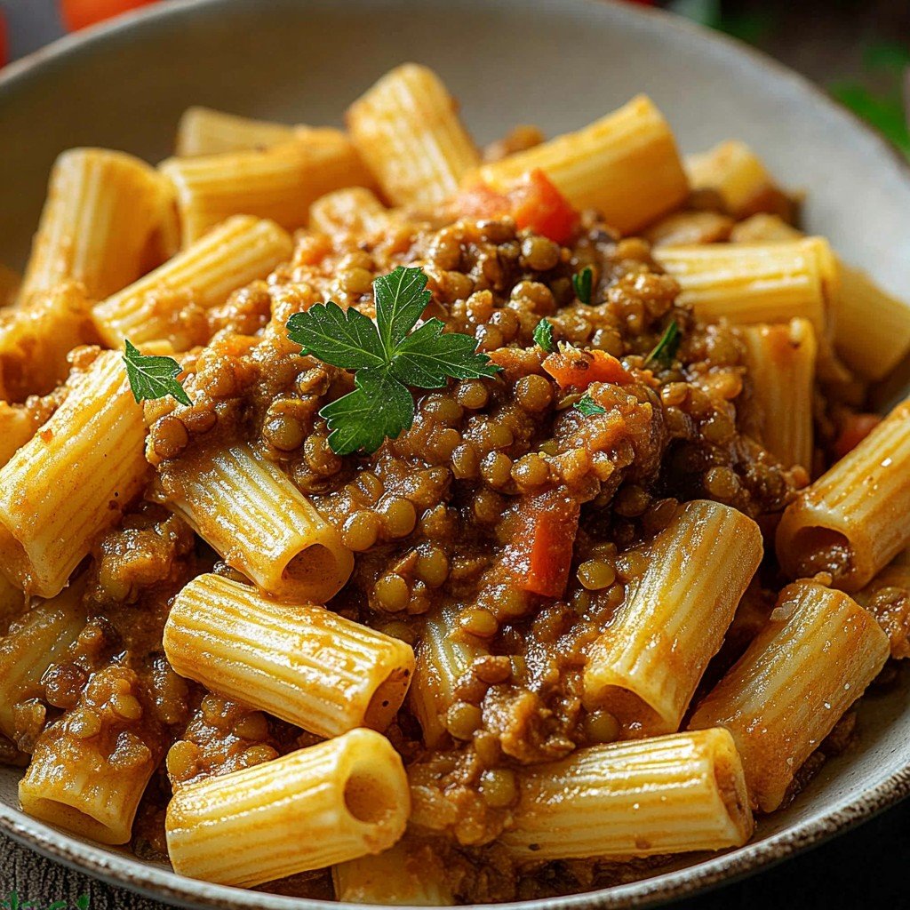 20-Minute Nutritious Lentil Pasta Dish for a Light & Cozy Dinner