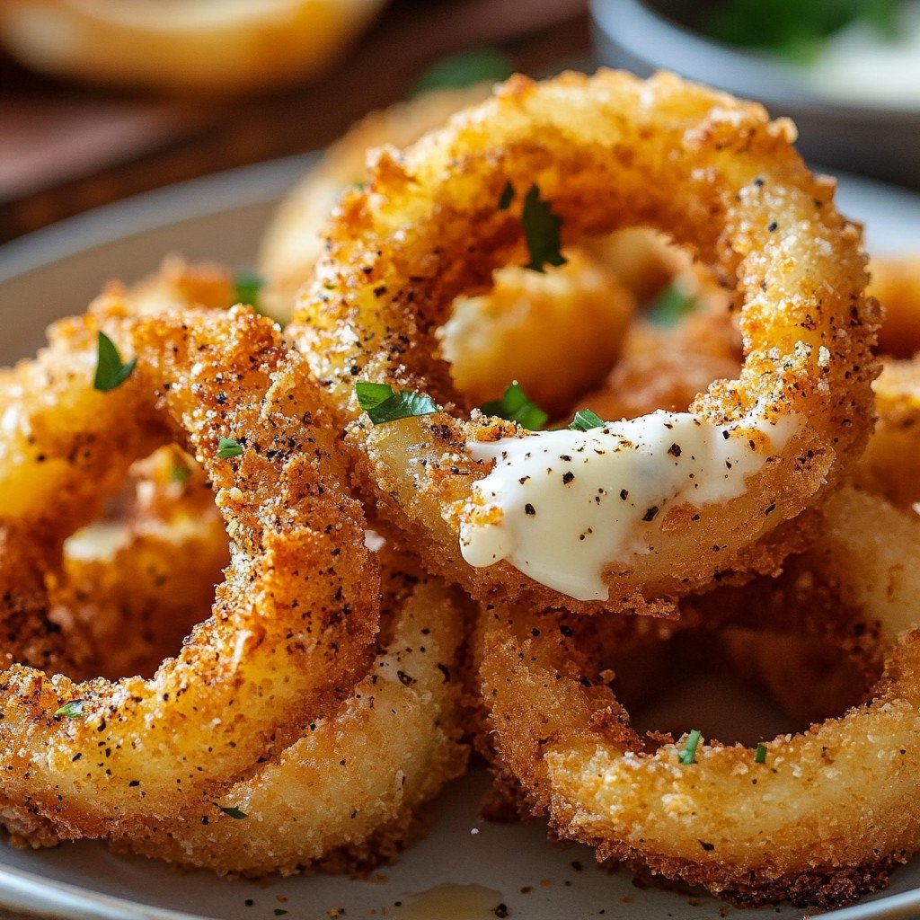8-Ingredient Cheesy Stuffed Mozzarella Onion Rings