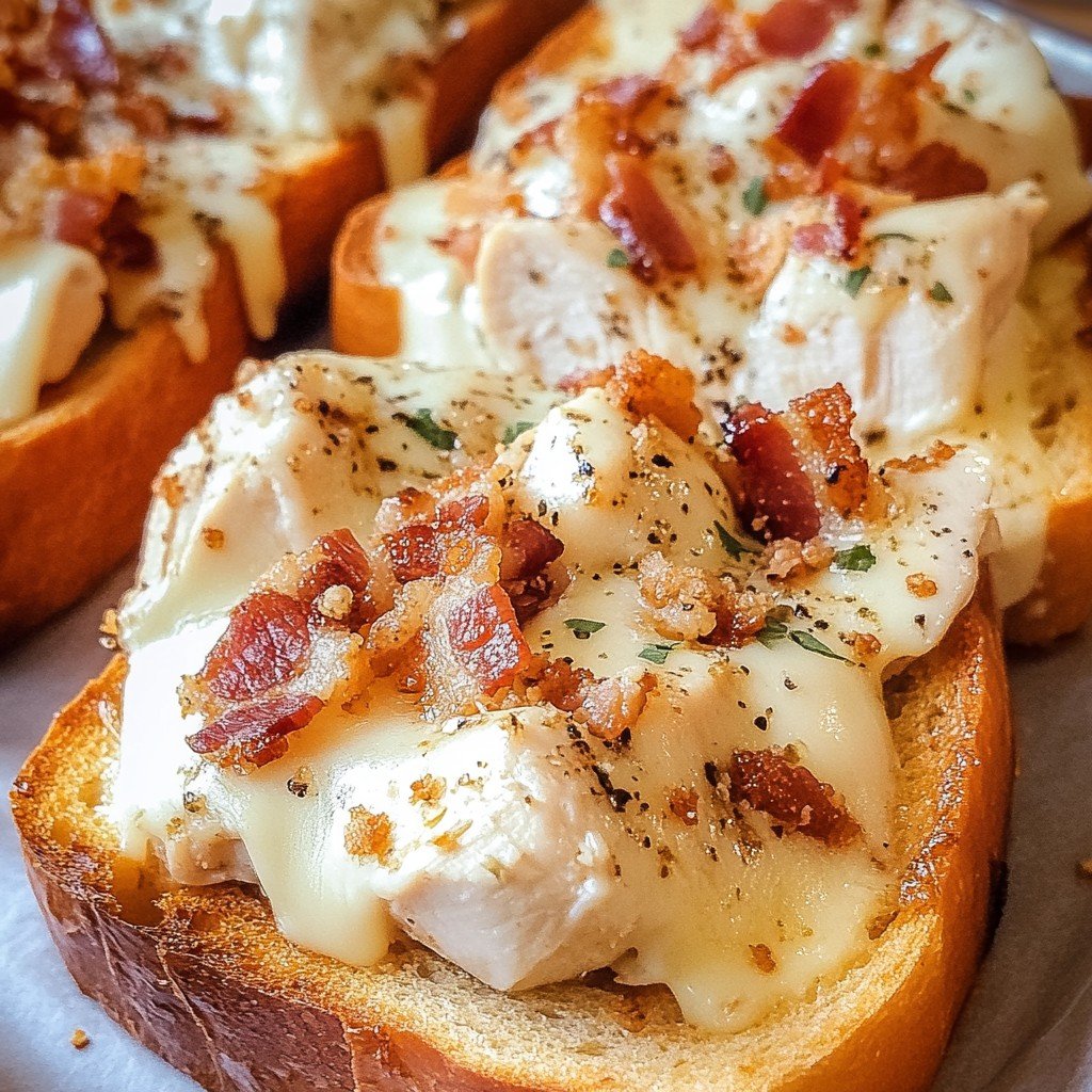 Cheesy Chicken Alfredo Texas Toast in 15 Minutes for a Fast Dinner