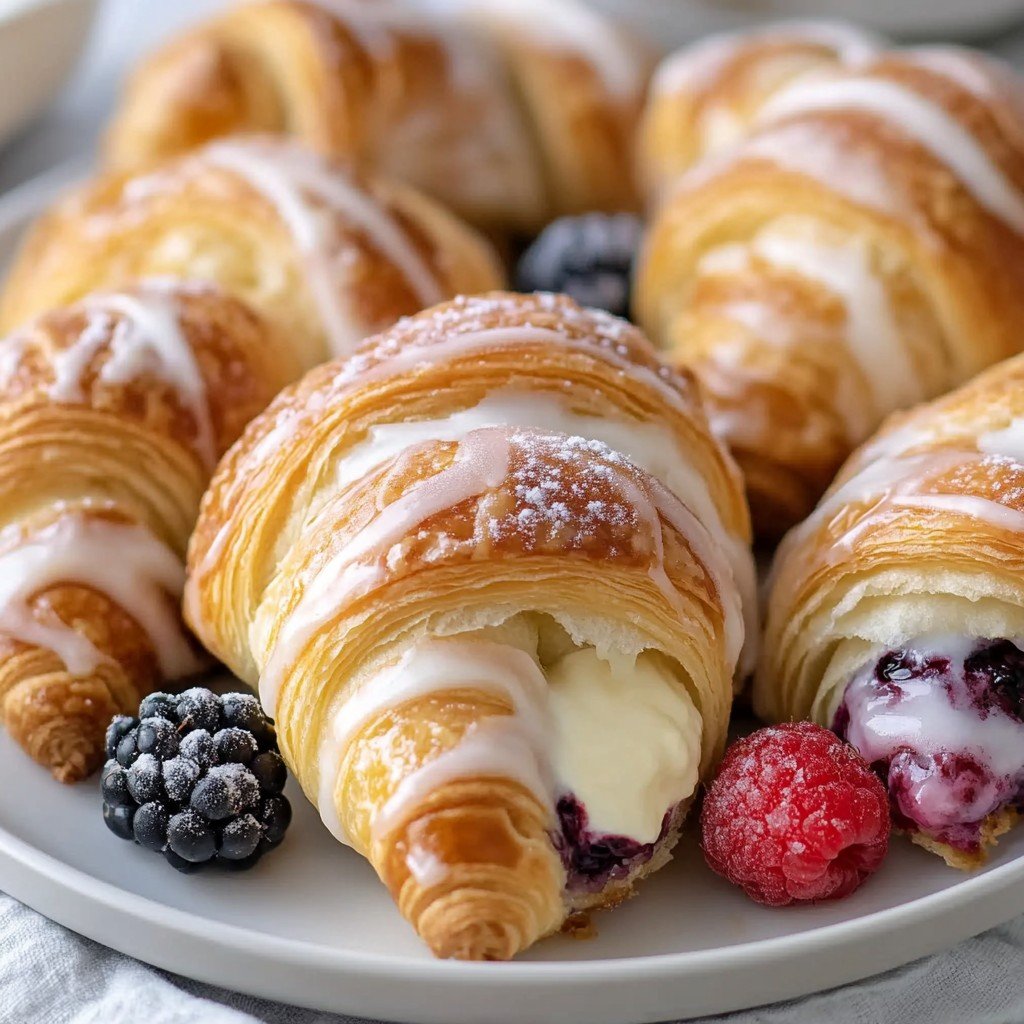 Easy Berry Cream Cheese Stuffed Crescent Rolls