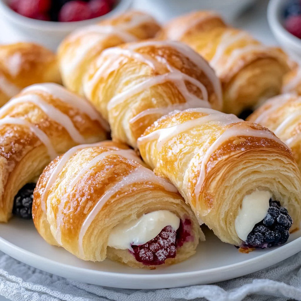 Easy Berry Cream Cheese Stuffed Crescent Rolls
