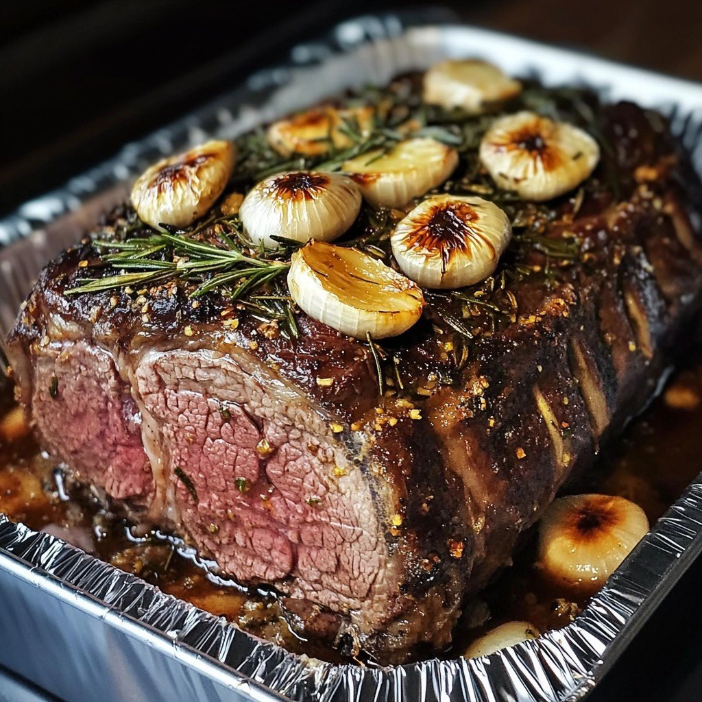Garlic Rosemary Rib Roast