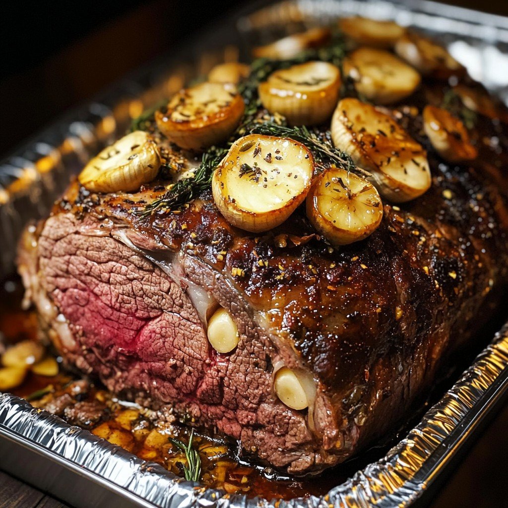 Garlic Rosemary Rib Roast