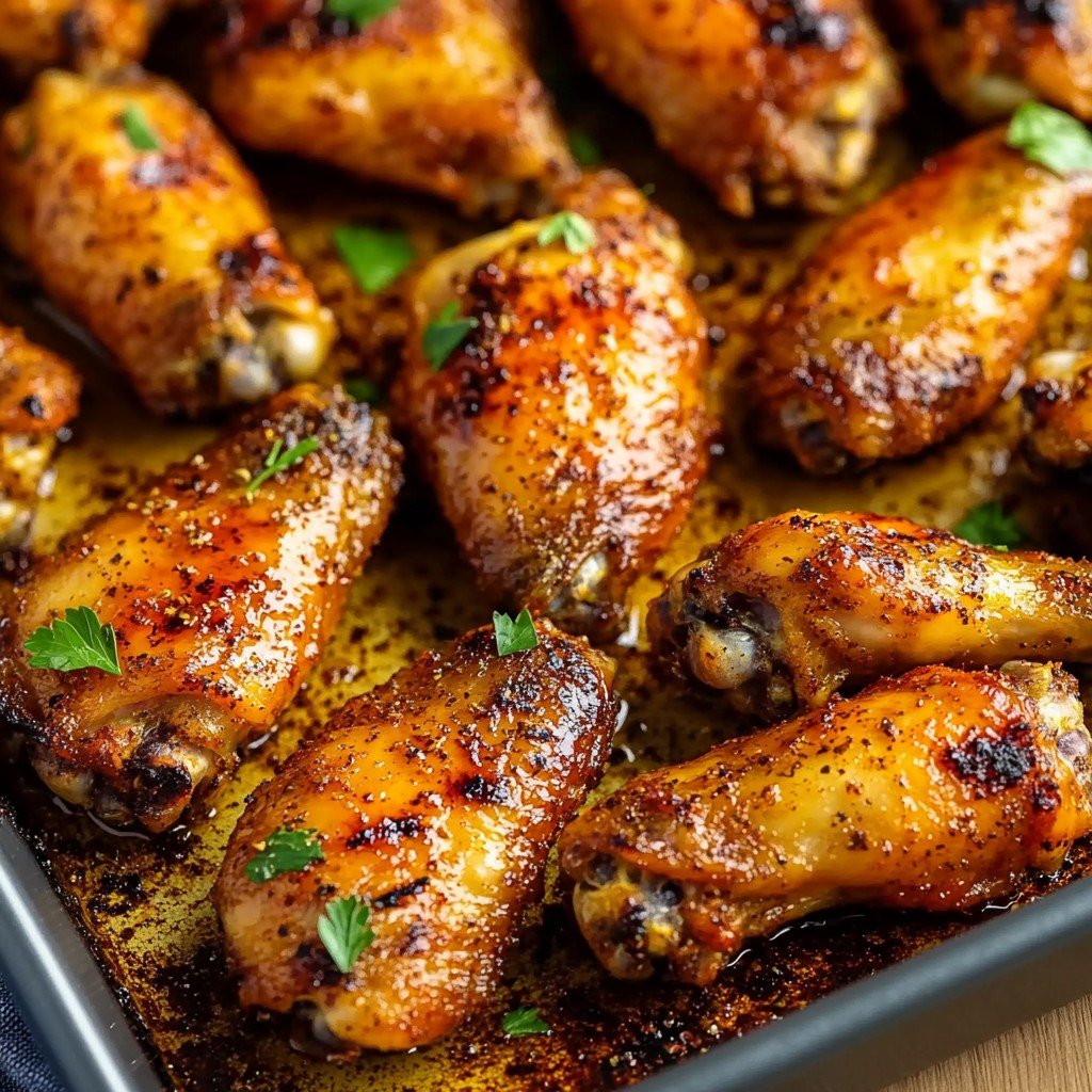 Golden Oven Baked Chicken Wings