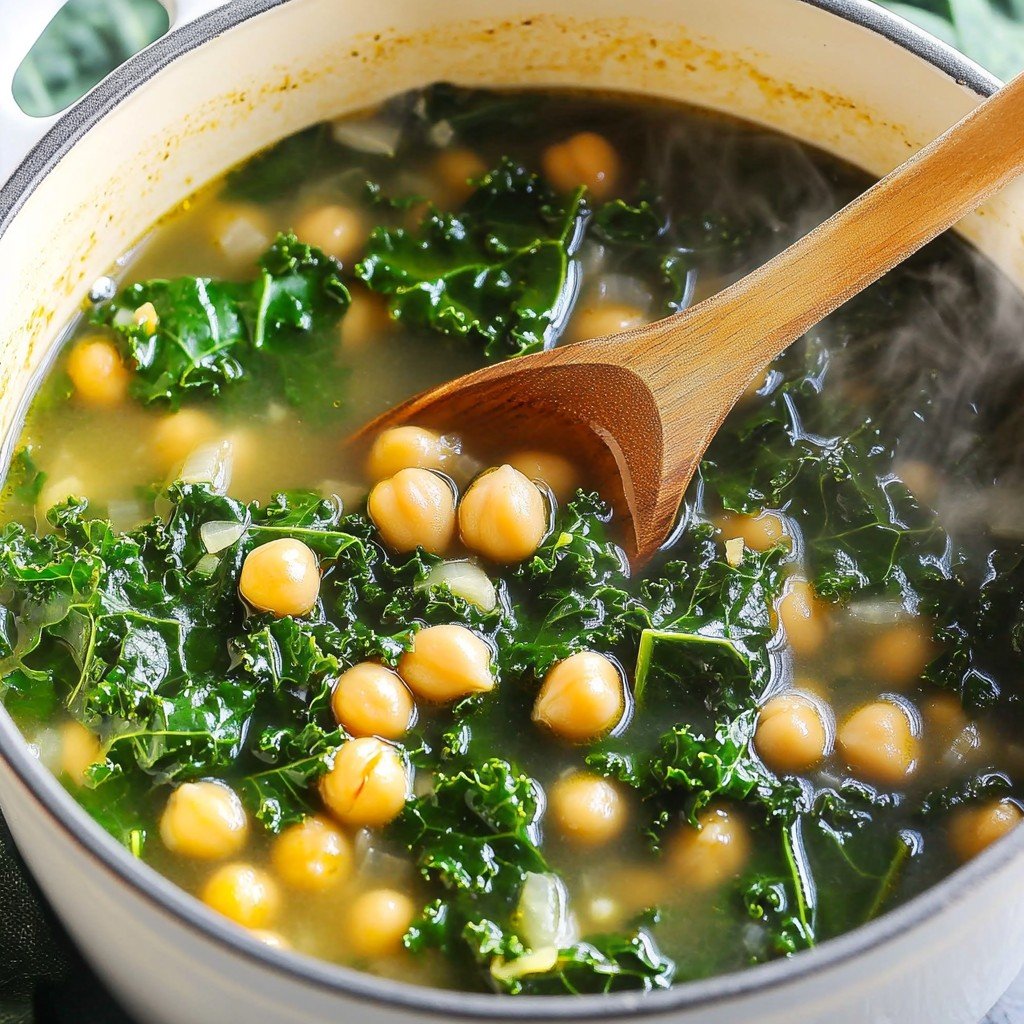 Healthy Chickpea & Kale Soup in 30 Minutes