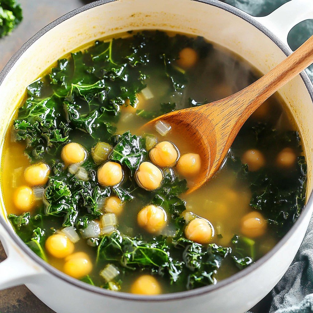 Healthy Chickpea & Kale Soup in 30 Minutes