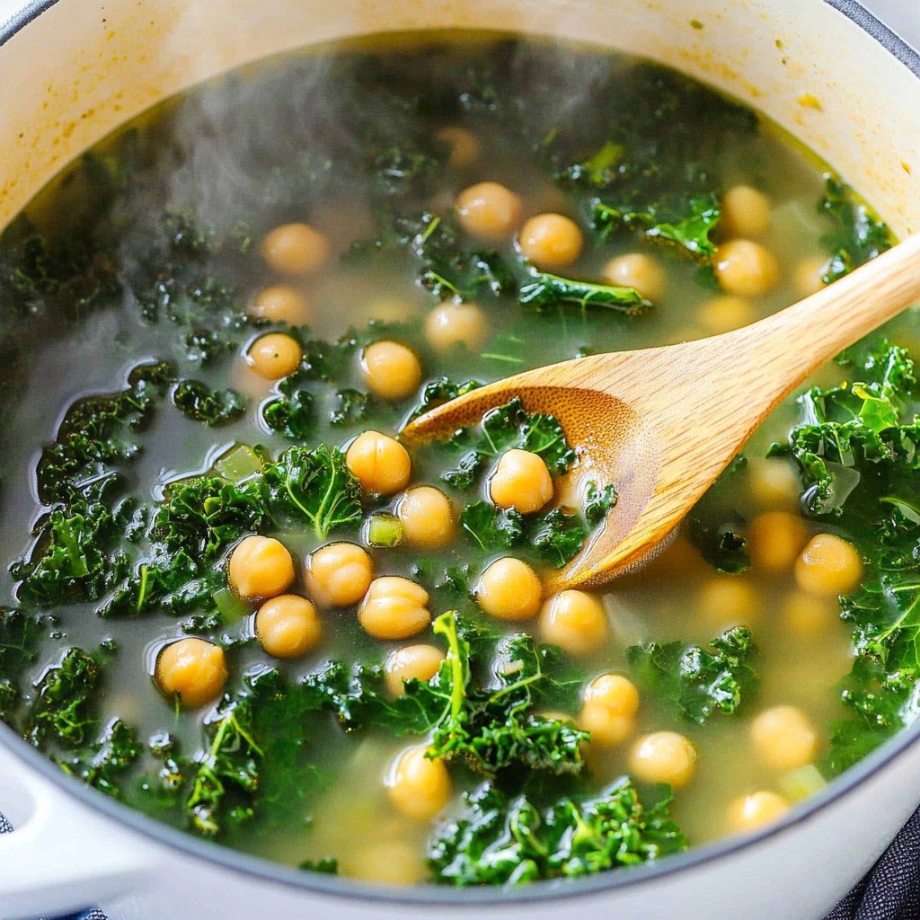 Healthy Chickpea & Kale Soup in 30 Minutes