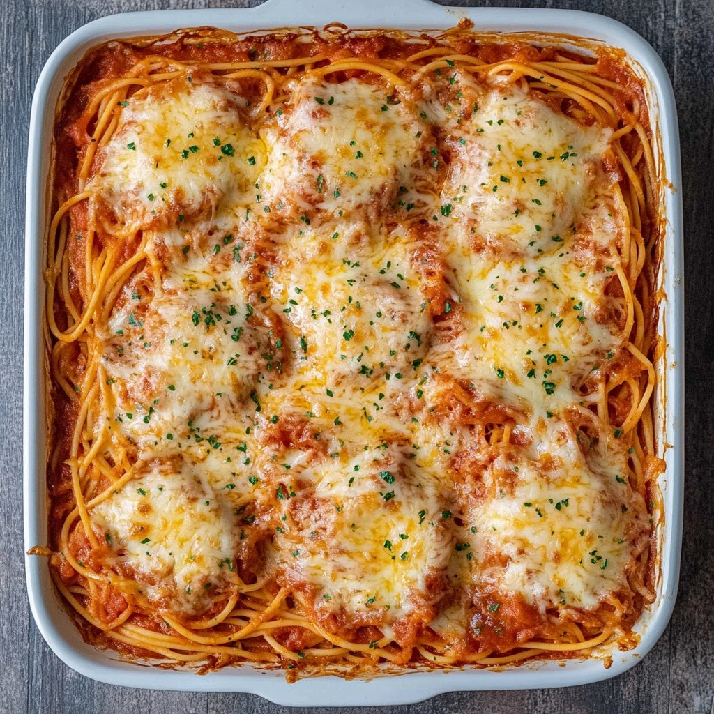 High Protein Baked Spaghetti Casserole