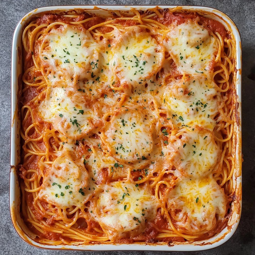 High Protein Baked Spaghetti Casserole