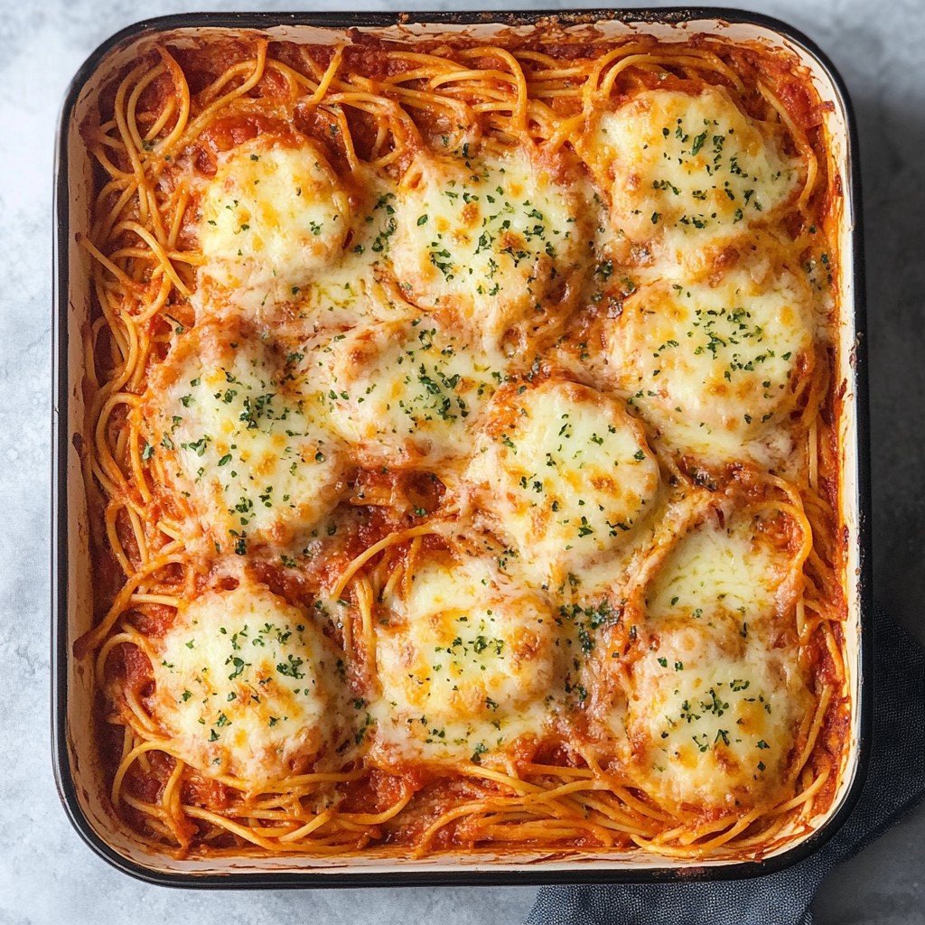 High Protein Baked Spaghetti Casserole