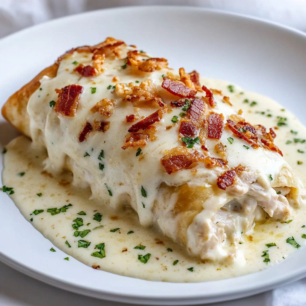 Loaded Bacon Chicken Alfredo Stuffed Breadstick Bombs