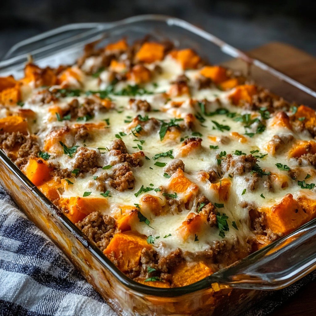 One-Pan Ground Turkey & Sweet Potato Bake in 30 Minutes