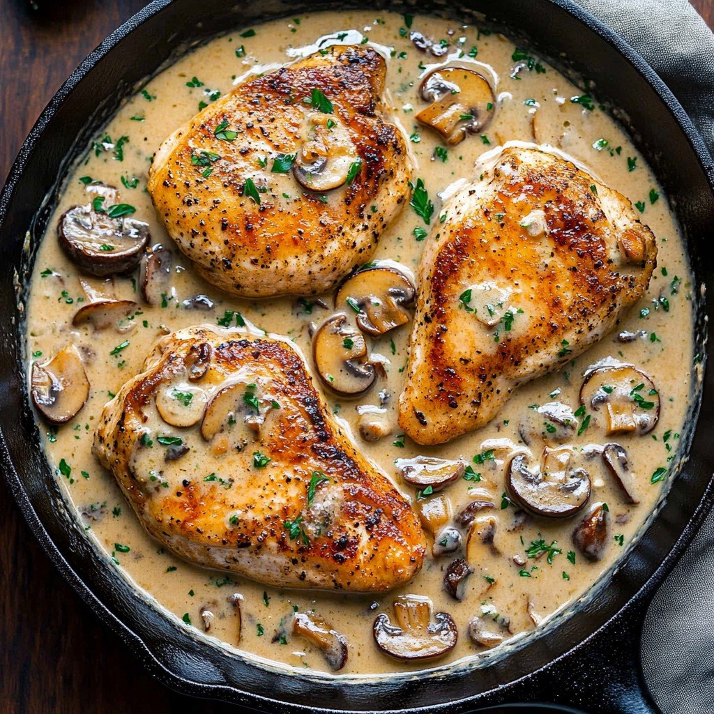 One-Pan Ranch Mushroom Pork Chops