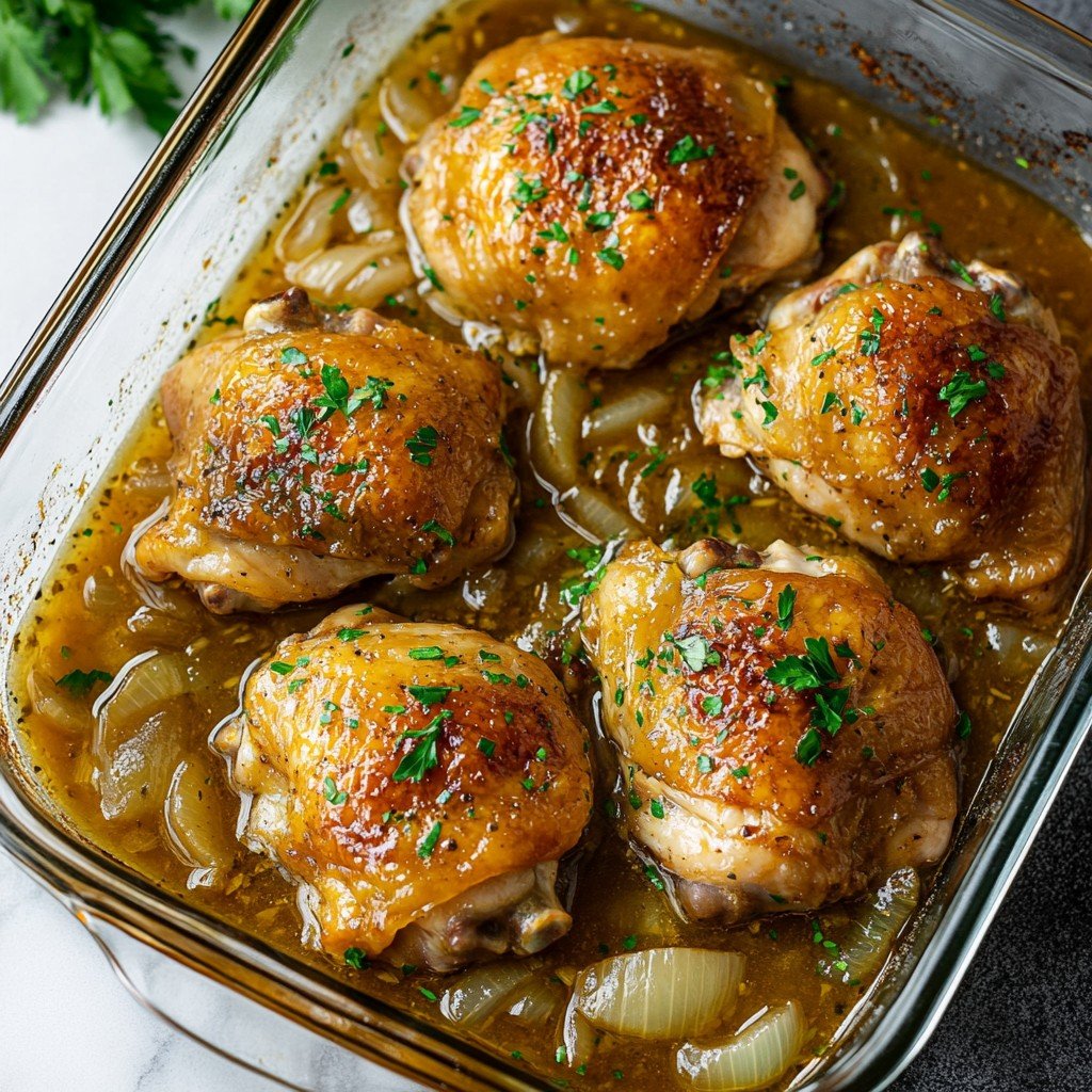 Oven Baked 3-Ingredients Amish Golden Gravy Chicken