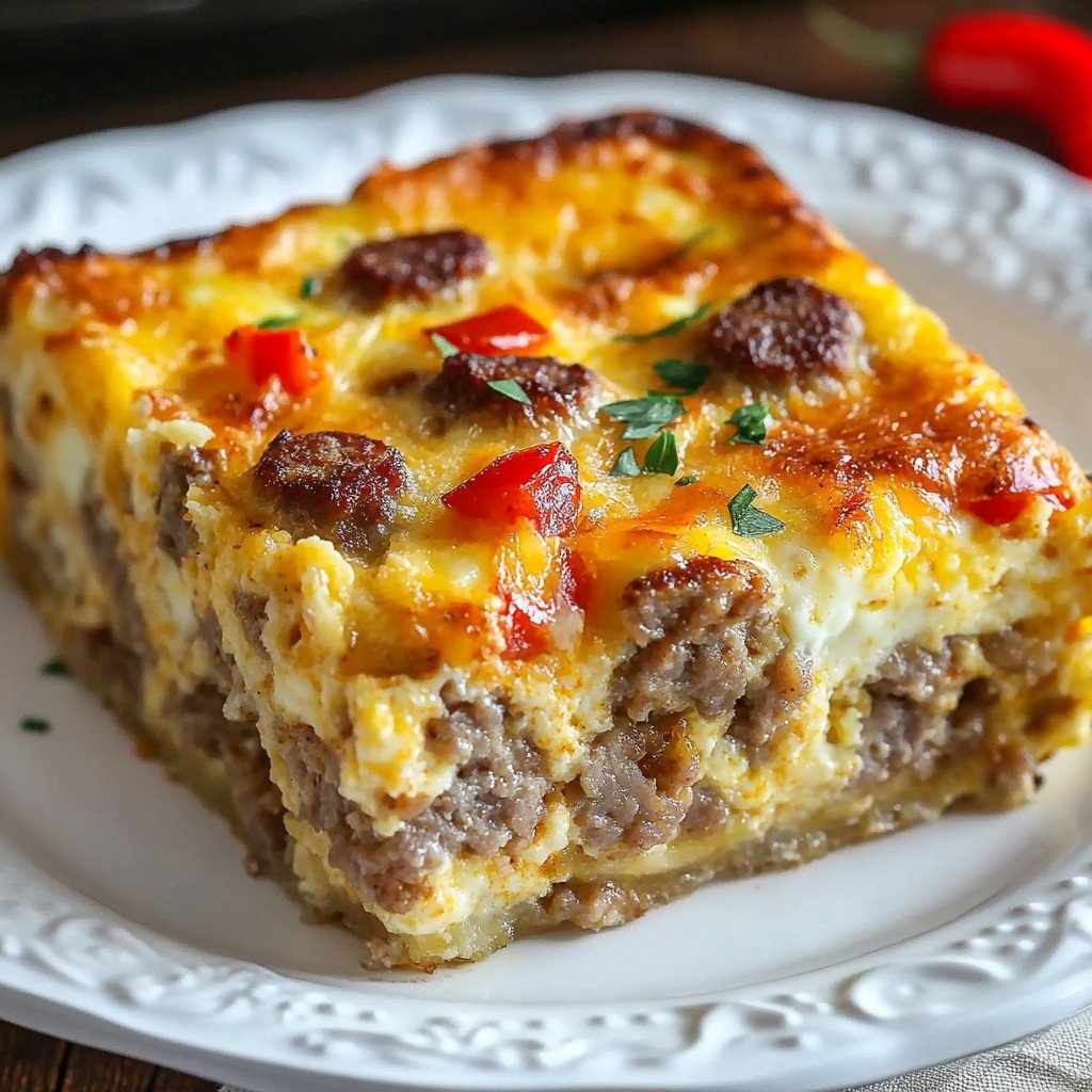 Sausage and Egg Casserole Easy Breakfast Bake