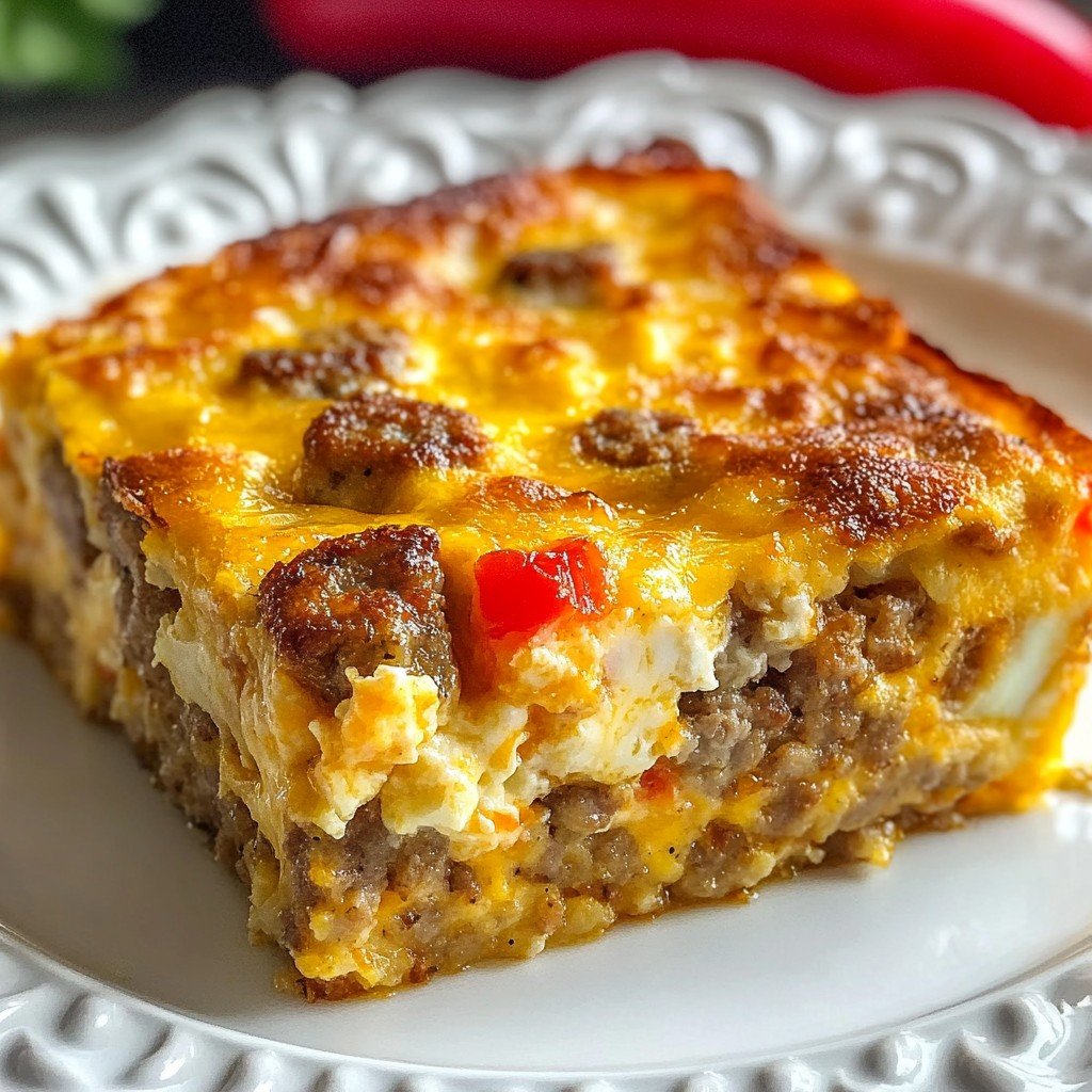 Sausage and Egg Casserole Easy Breakfast Bake