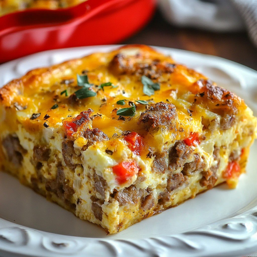 Sausage and Egg Casserole Easy Breakfast Bake