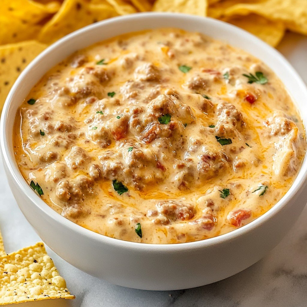 Slow Cooker 3-Ingredient Sausage Cheese Dip