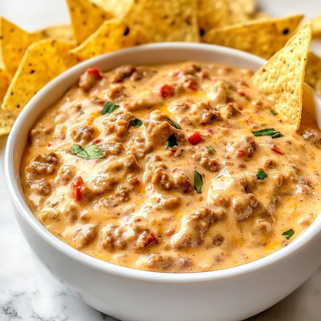 Slow Cooker 3-Ingredient Sausage Cheese Dip