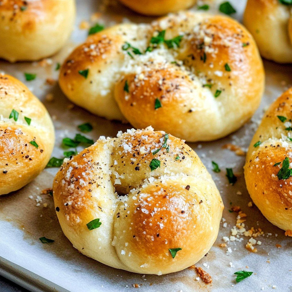Soft & Buttery Sourdough Garlic Knots