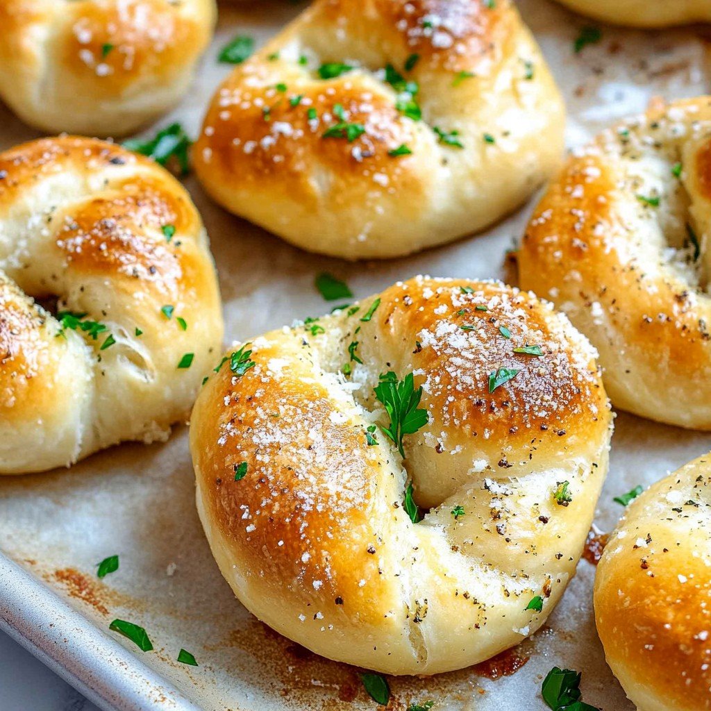 Soft & Buttery Sourdough Garlic Knots