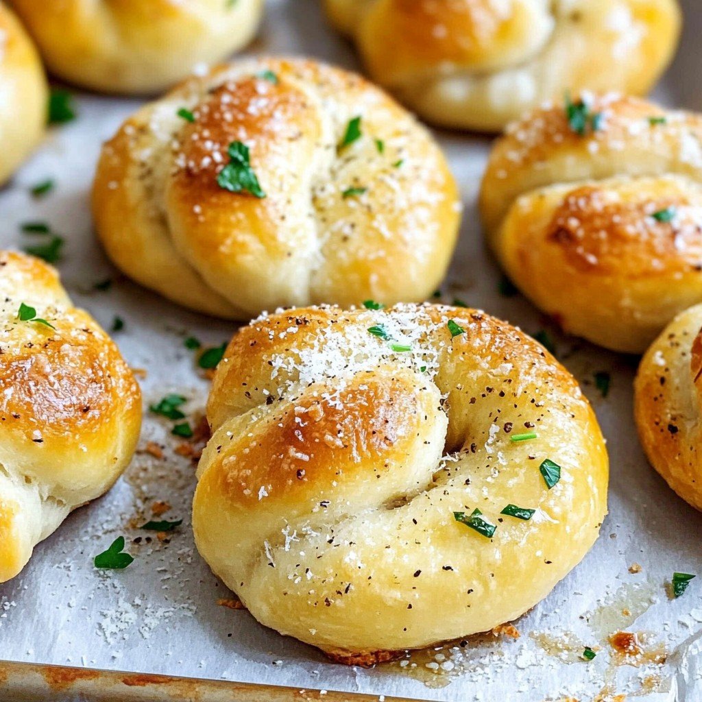 Soft & Buttery Sourdough Garlic Knots