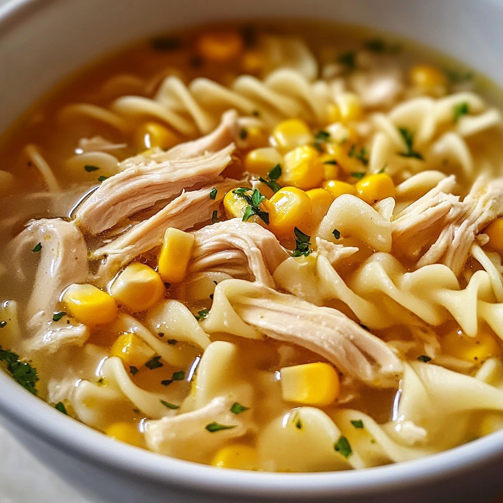 1-Pot Amish Chicken Corn Noodle Dinner