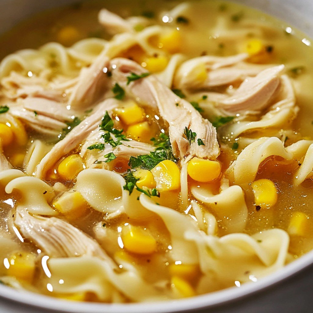 1-Pot Amish Chicken Corn Noodle Dinner