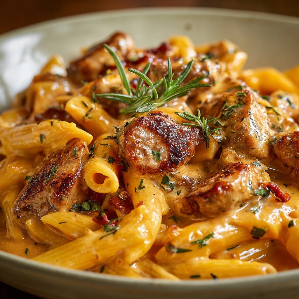 1-Pot Creamy Cajun Ranch Sausage Pasta