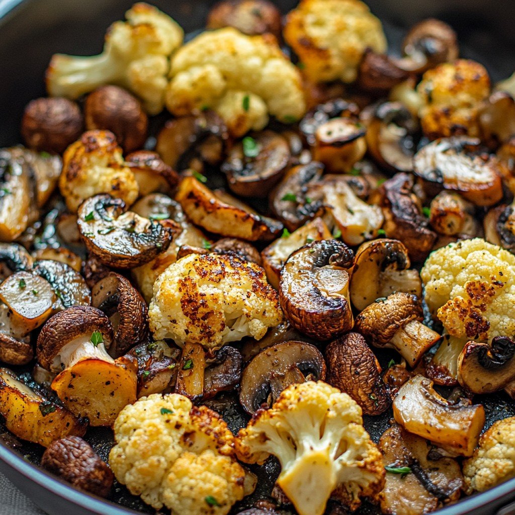15-Minute One-Pan Mushroom Cauliflower Skillet