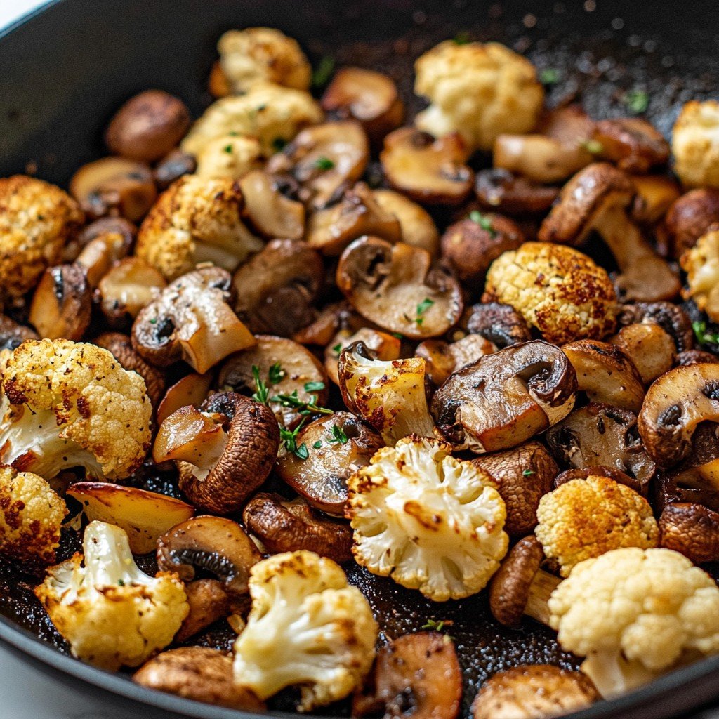 15-Minute One-Pan Mushroom Cauliflower Skillet