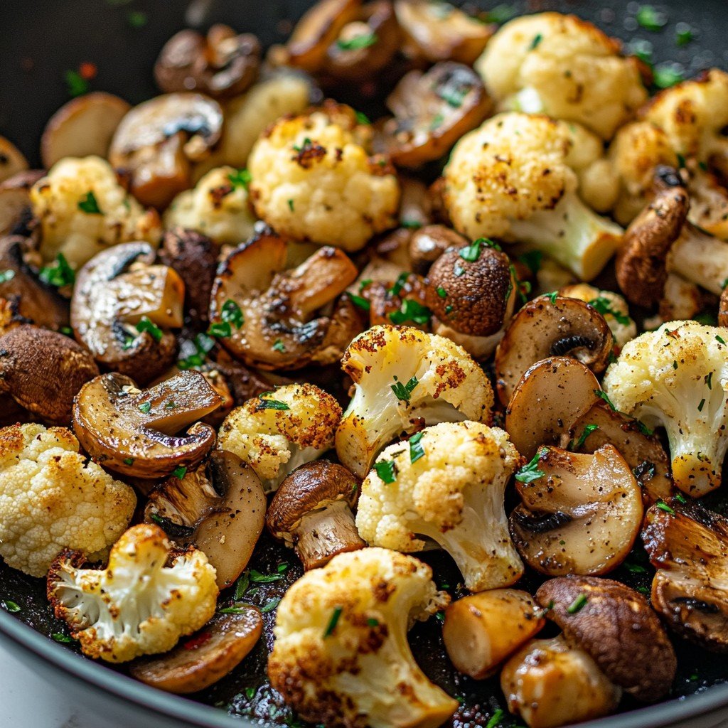 15-Minute One-Pan Mushroom Cauliflower Skillet