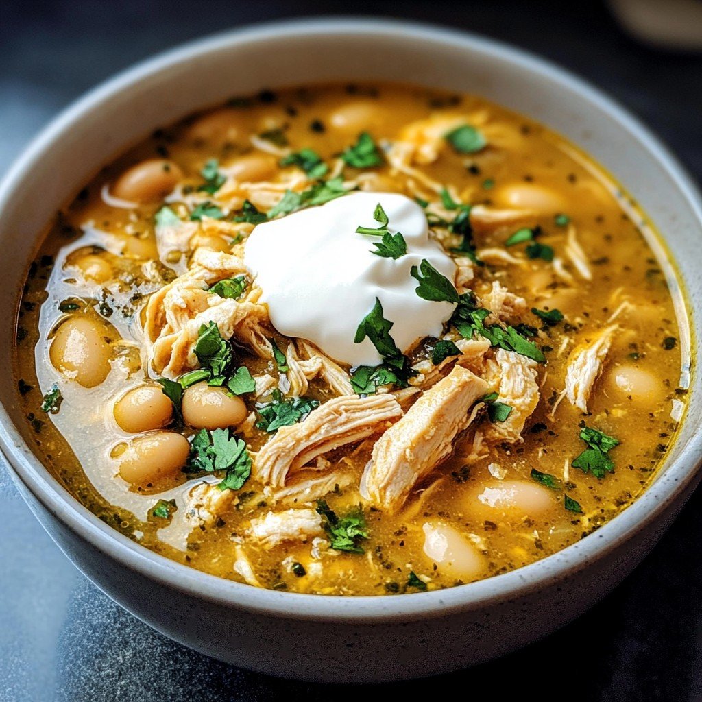 2-Ingredient White Chicken Chili Comfort Dinner