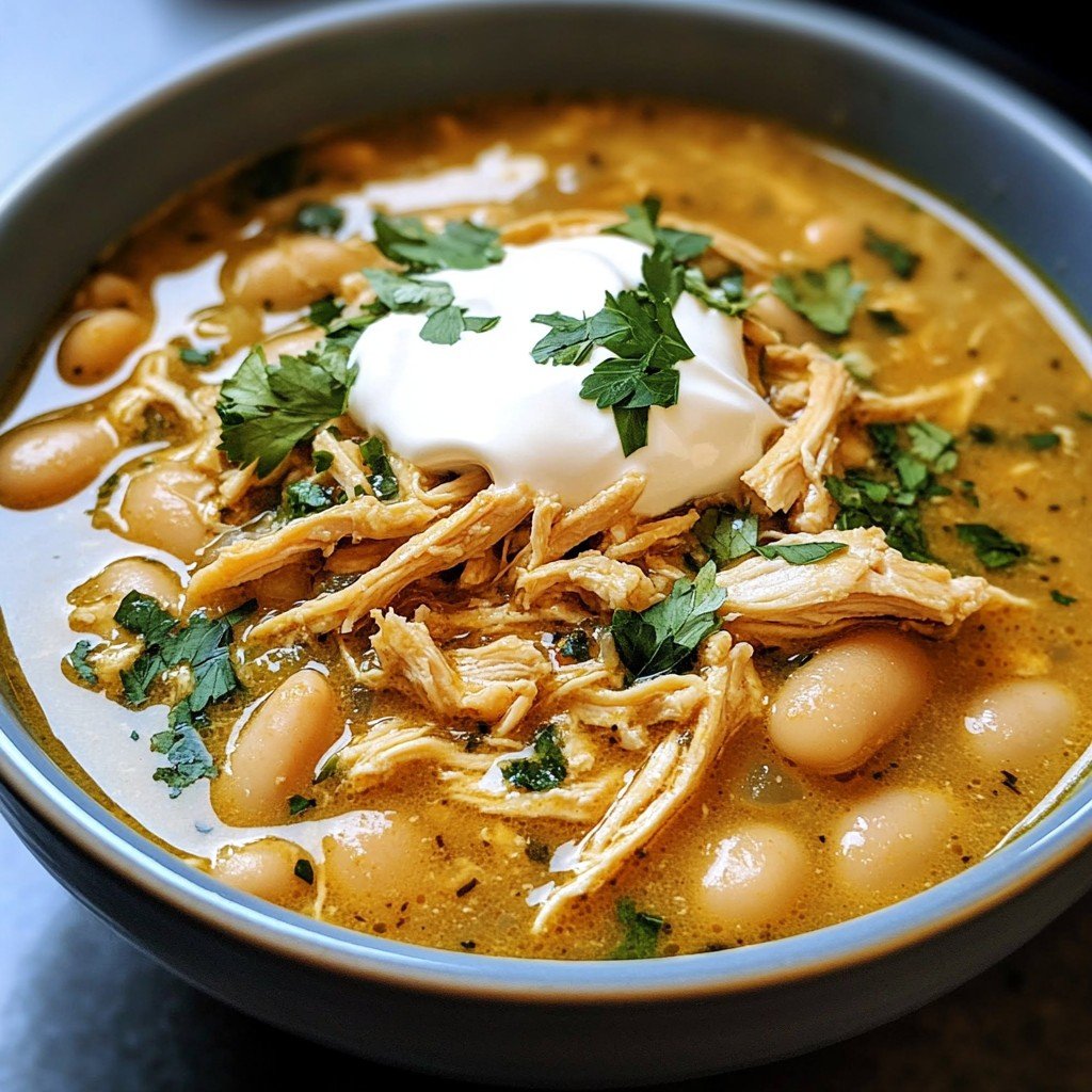 2-Ingredient White Chicken Chili Comfort Dinner