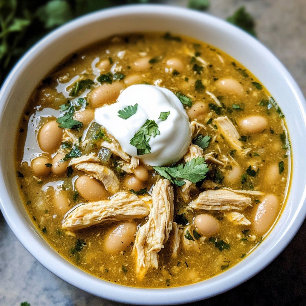 2-Ingredient White Chicken Chili Comfort Dinner