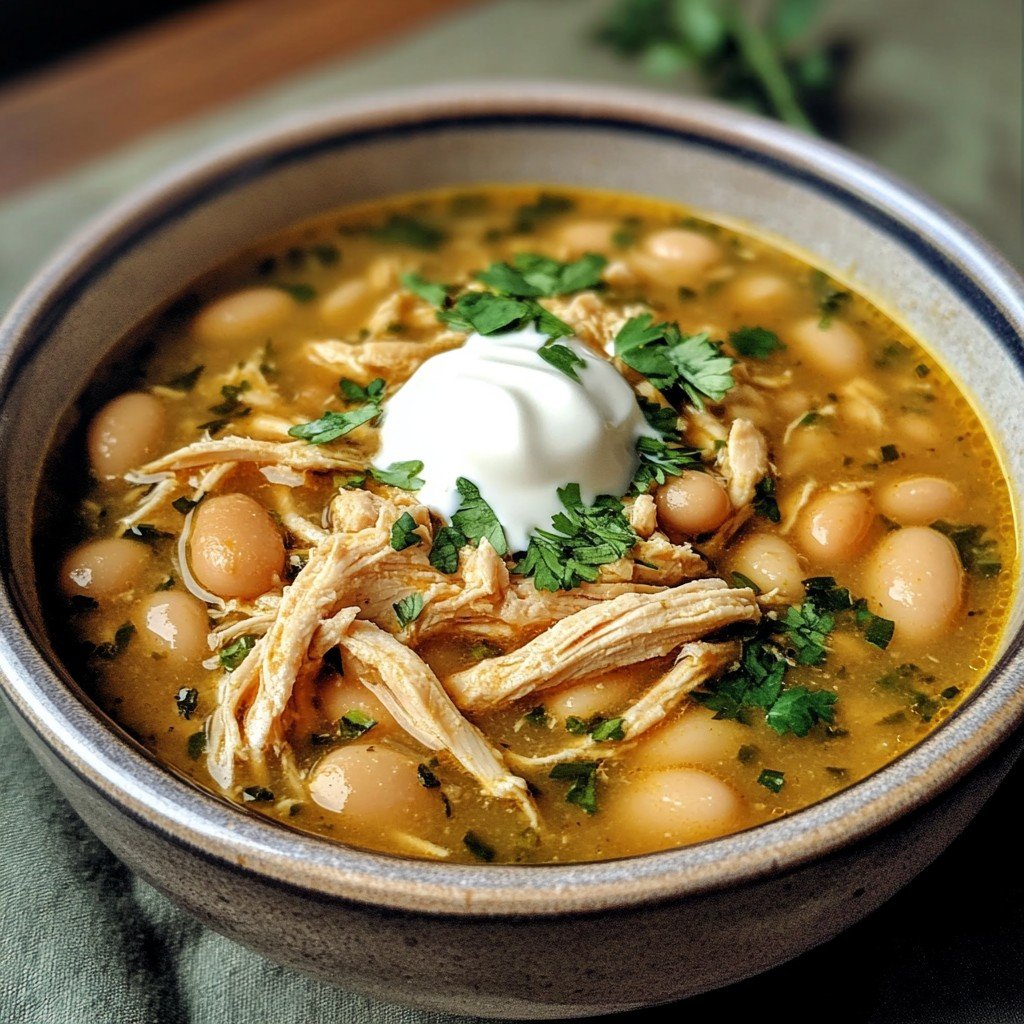 2-Ingredient White Chicken Chili Comfort Dinner