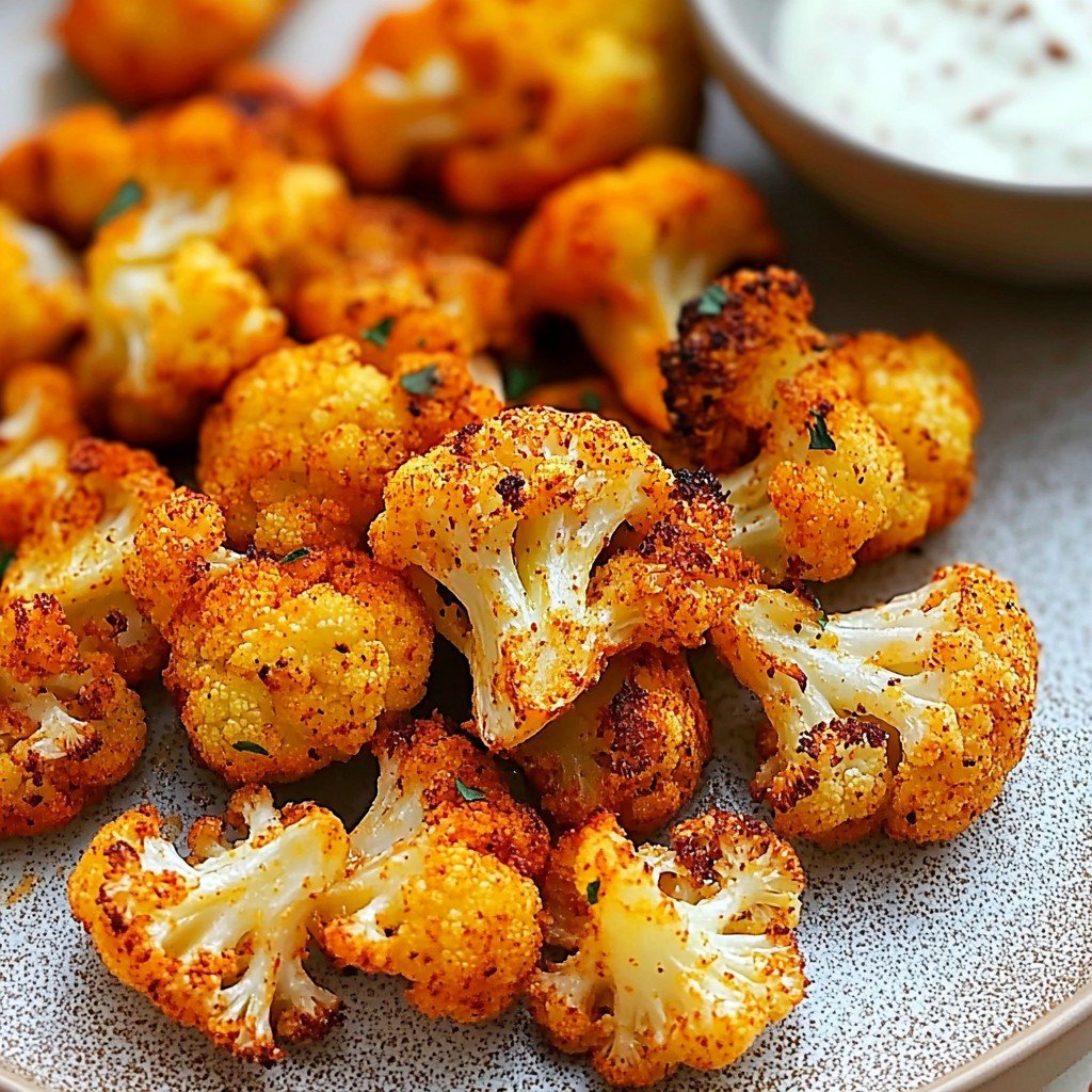 3-Ingredient Crispy Buffalo Cauliflower Bites