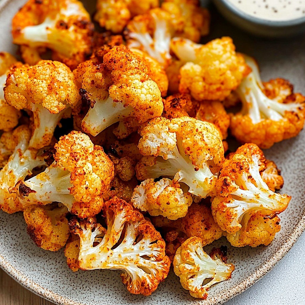 3-Ingredient Crispy Buffalo Cauliflower Bites