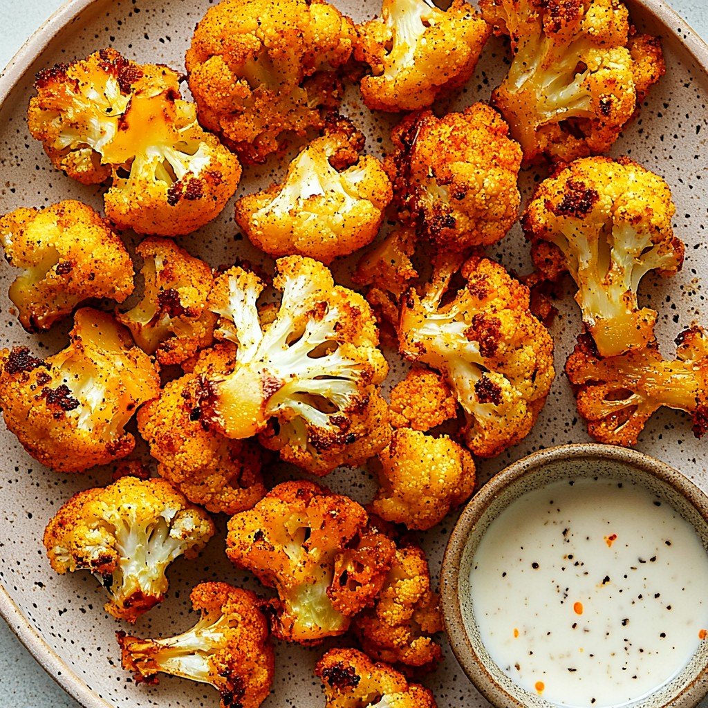 3-Ingredient Crispy Buffalo Cauliflower Bites