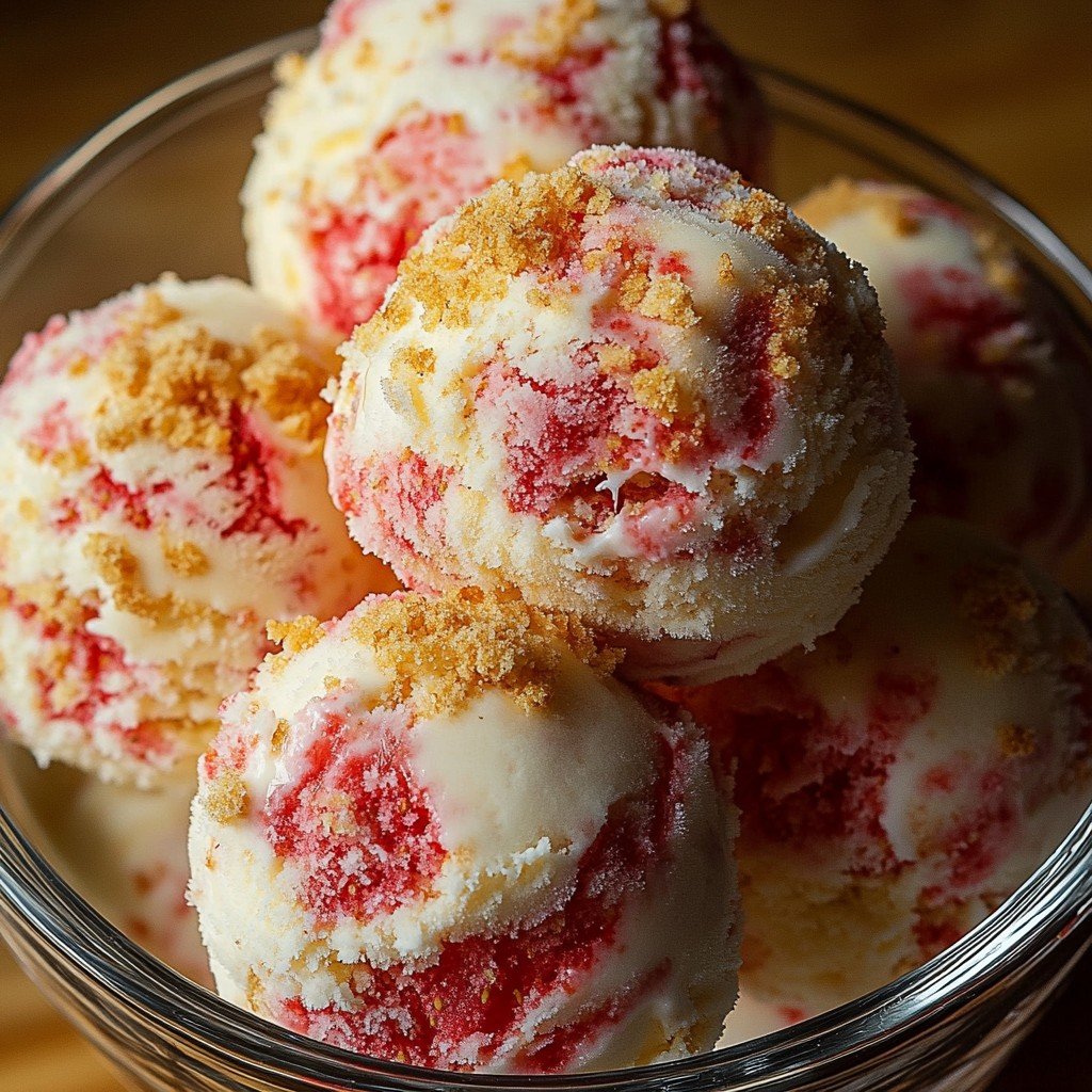 3-Ingredient Strawberry Crunch Ice Cream Dessert