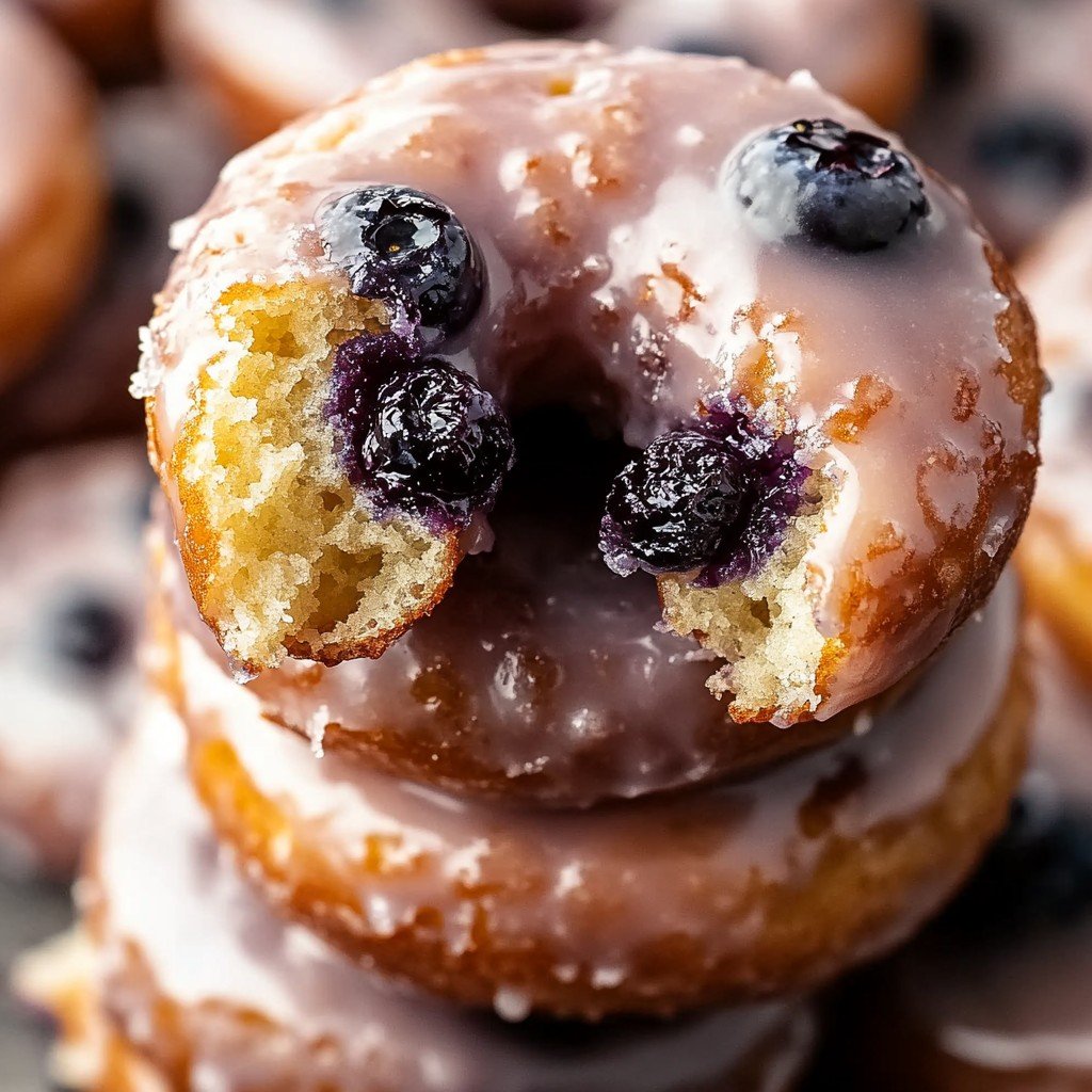 4-Ingredient Blueberry Cake Donuts