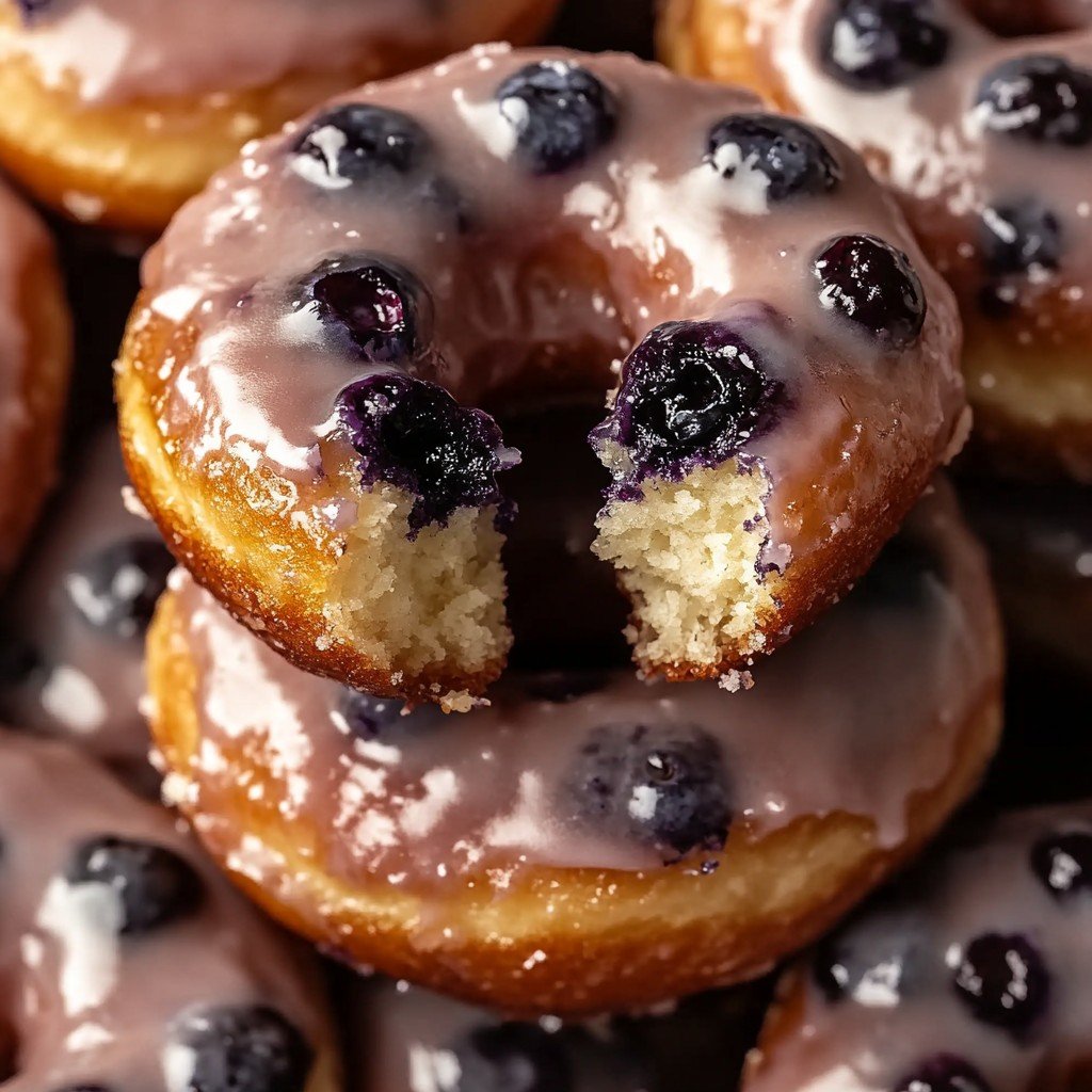 4-Ingredient Blueberry Cake Donuts