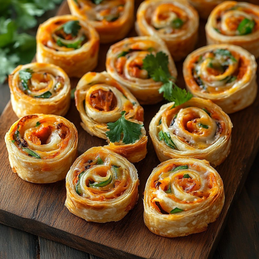 4-Ingredient Cheesy Taco Pinwheels Party Snack